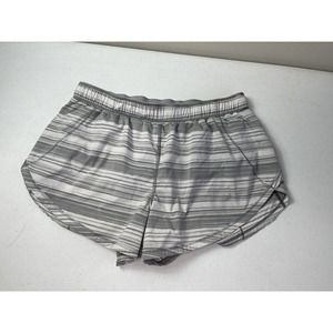 Lululemon Speed Shorts Women’s Size 4 Lined Grey White